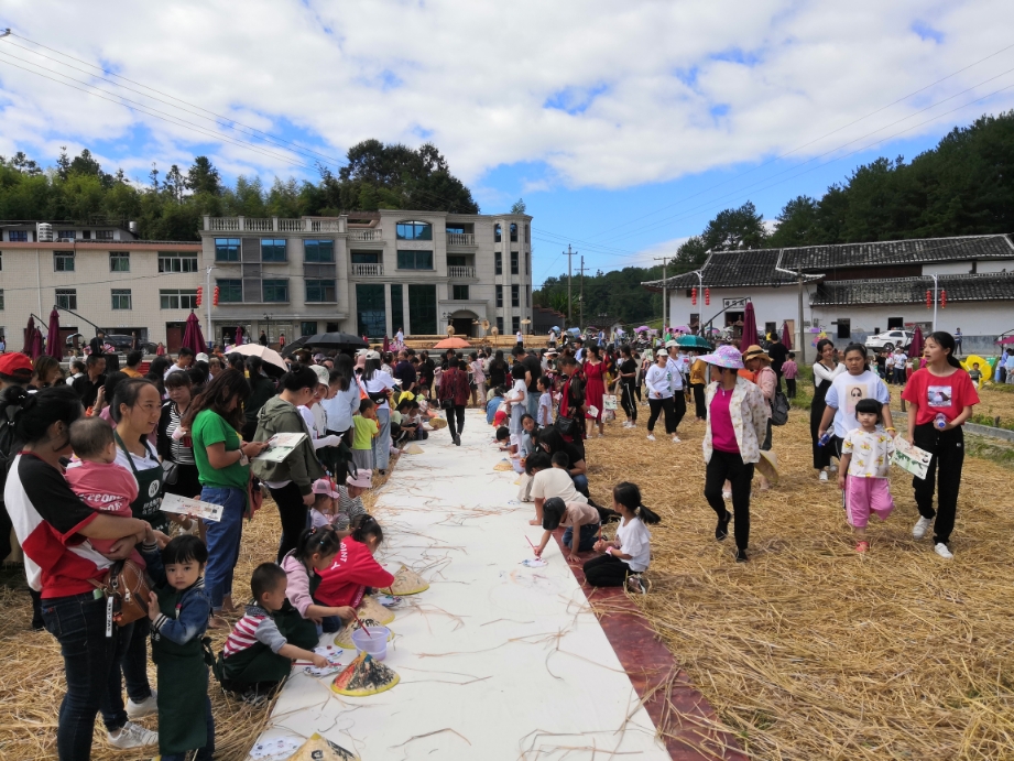 永泰大洋镇凤阳村稻田嘉年华活动场面