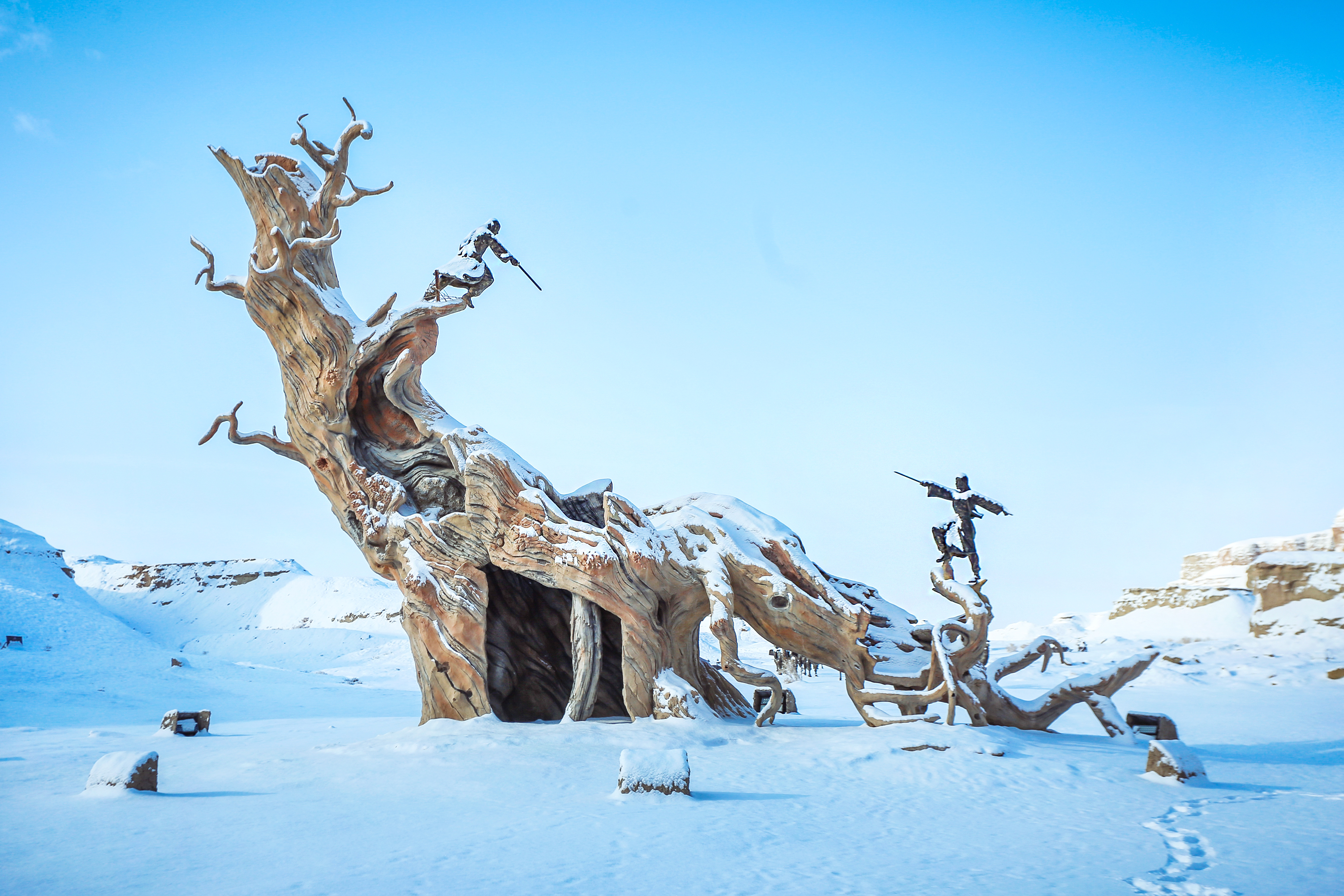 克拉玛依我在冬季遇见你荒野冰雪醉美是你