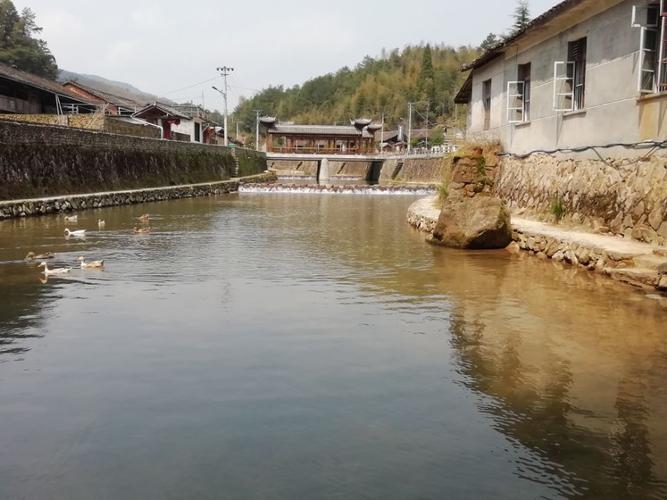 日光下的石頭城景寧旅遊養生石寨深垟村