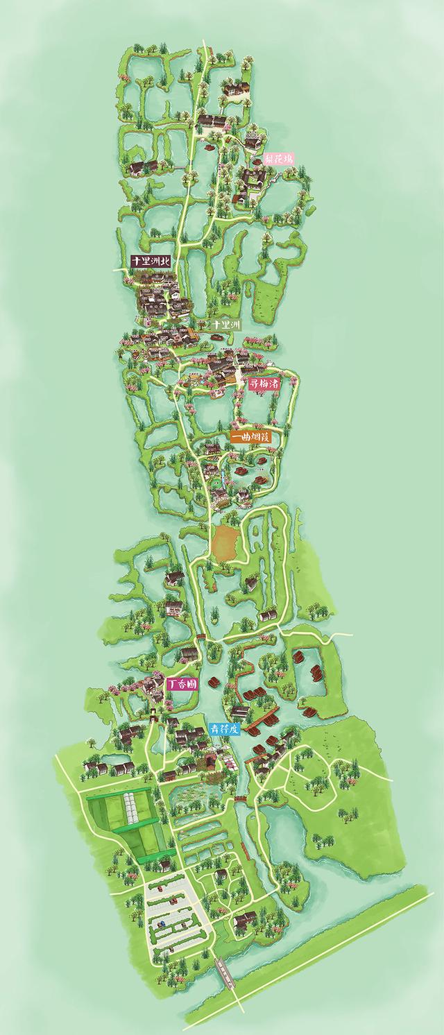 西溪湿地地图全景图图片