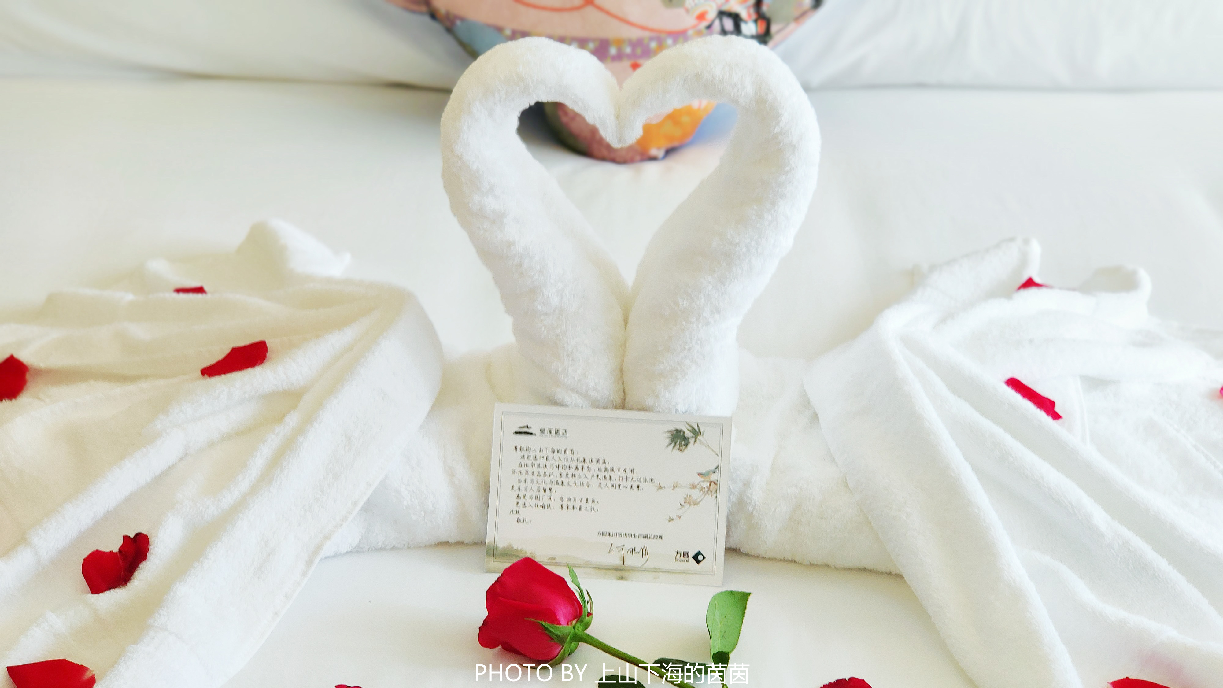 全手写的客房欢迎卡——字迹娟秀的卡片字