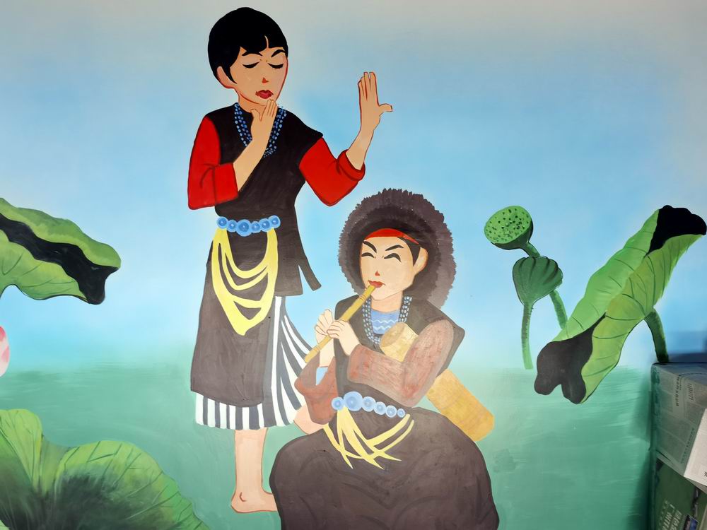这是门巴族和珞巴族的民俗画这是门巴族和珞巴族的乐器这是门巴族和
