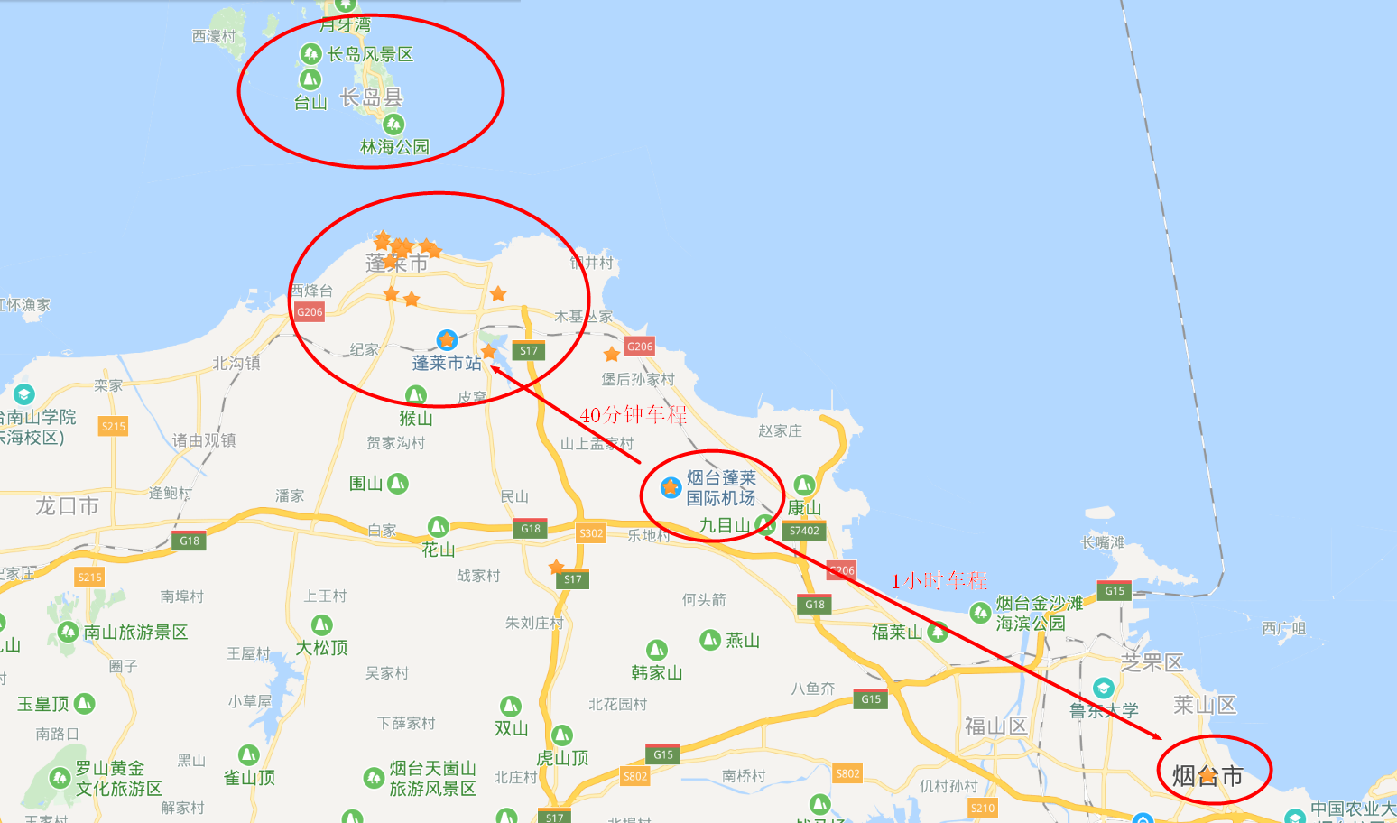 山东蓬莱松山岛地图图片