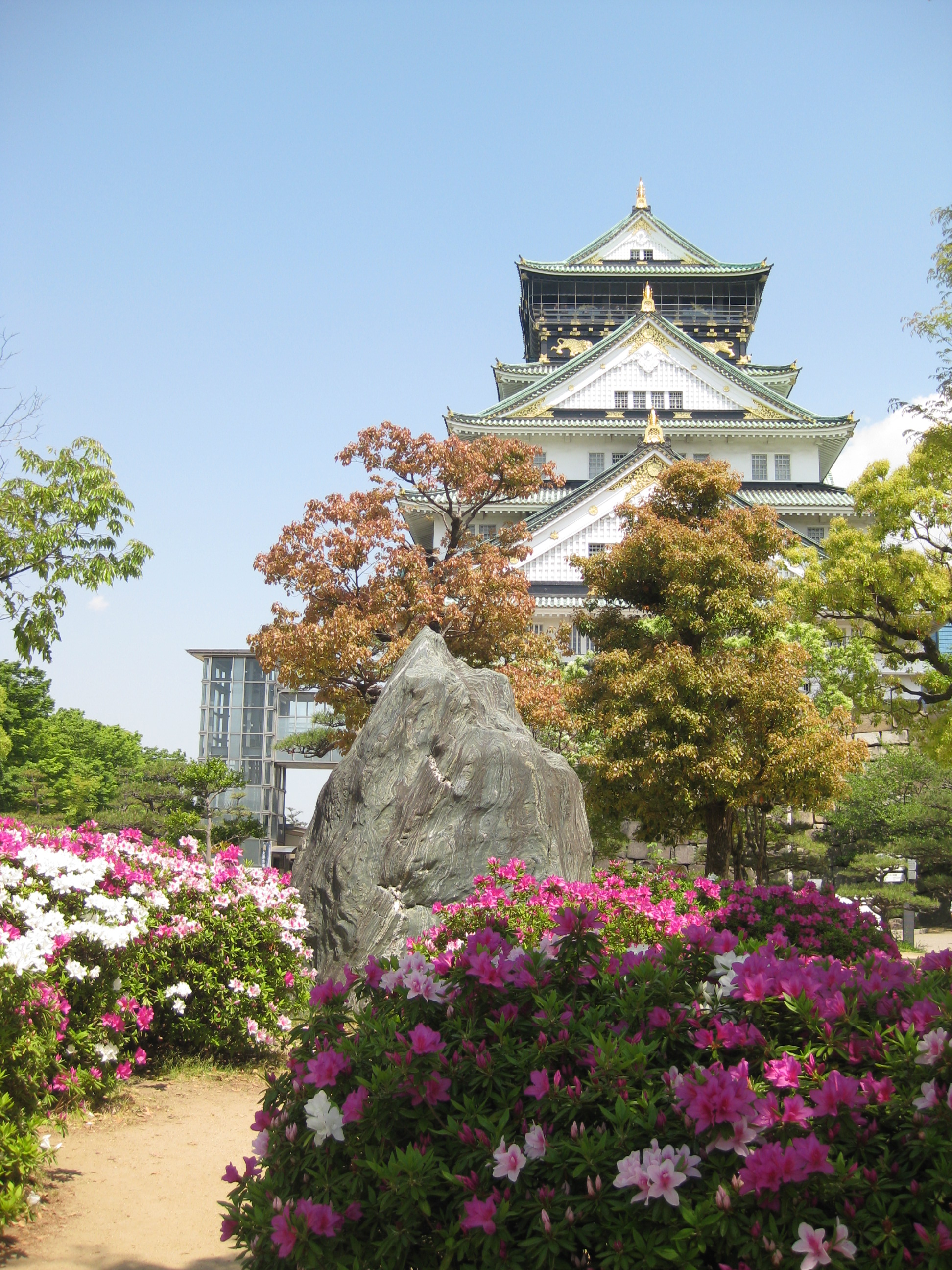 富士山下开满枝头的樱花(原创)_大阪城公园游记_途牛