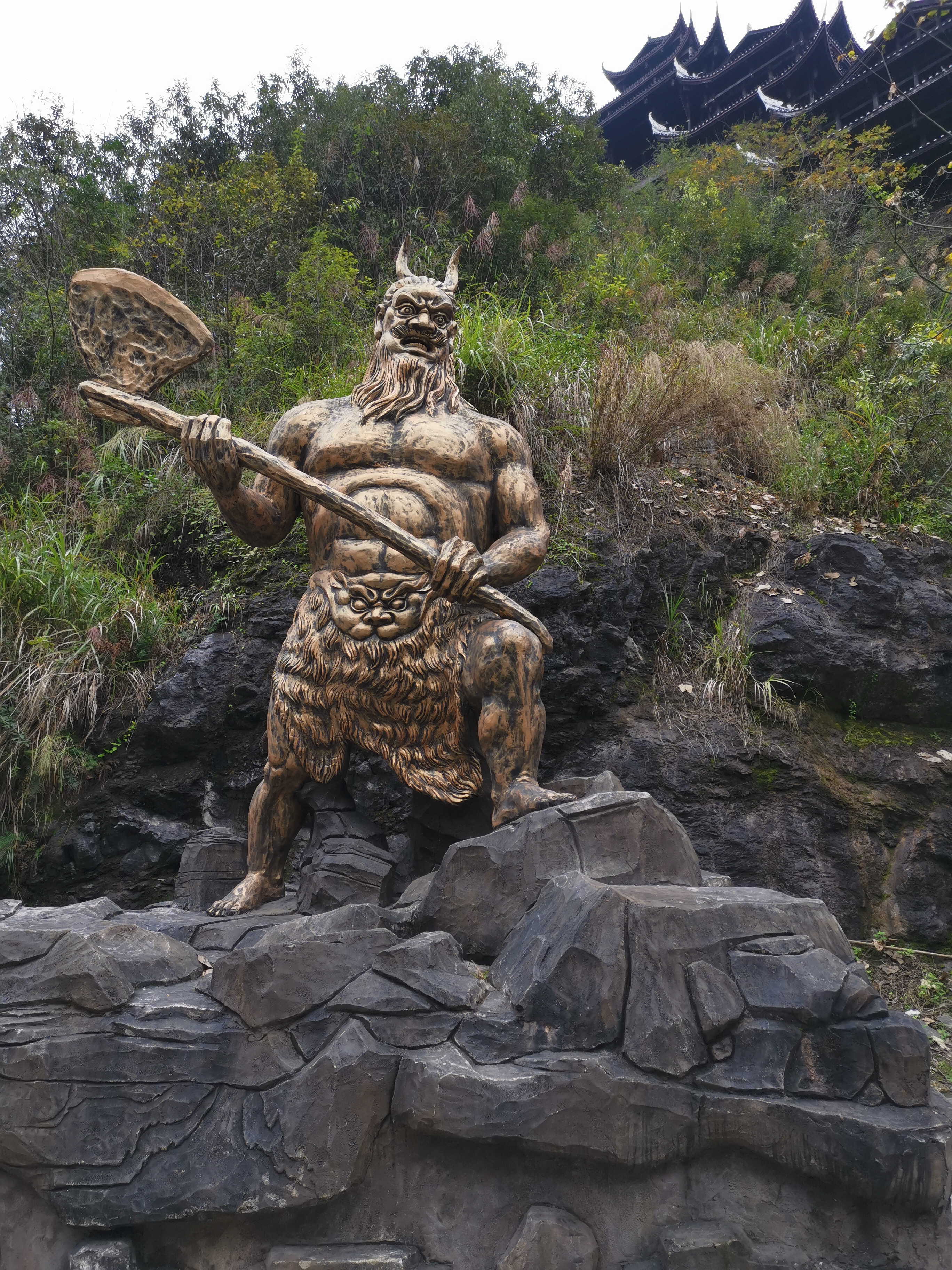 九黎城蚩尤铜像