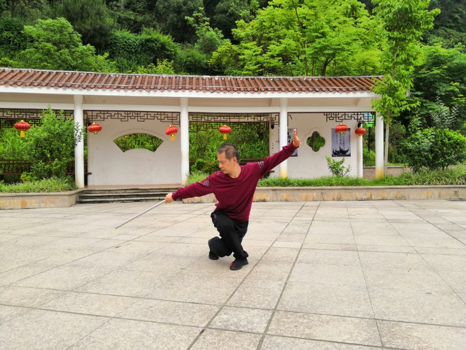 温习一遍陈氏太极鞭杆太极短棍46式