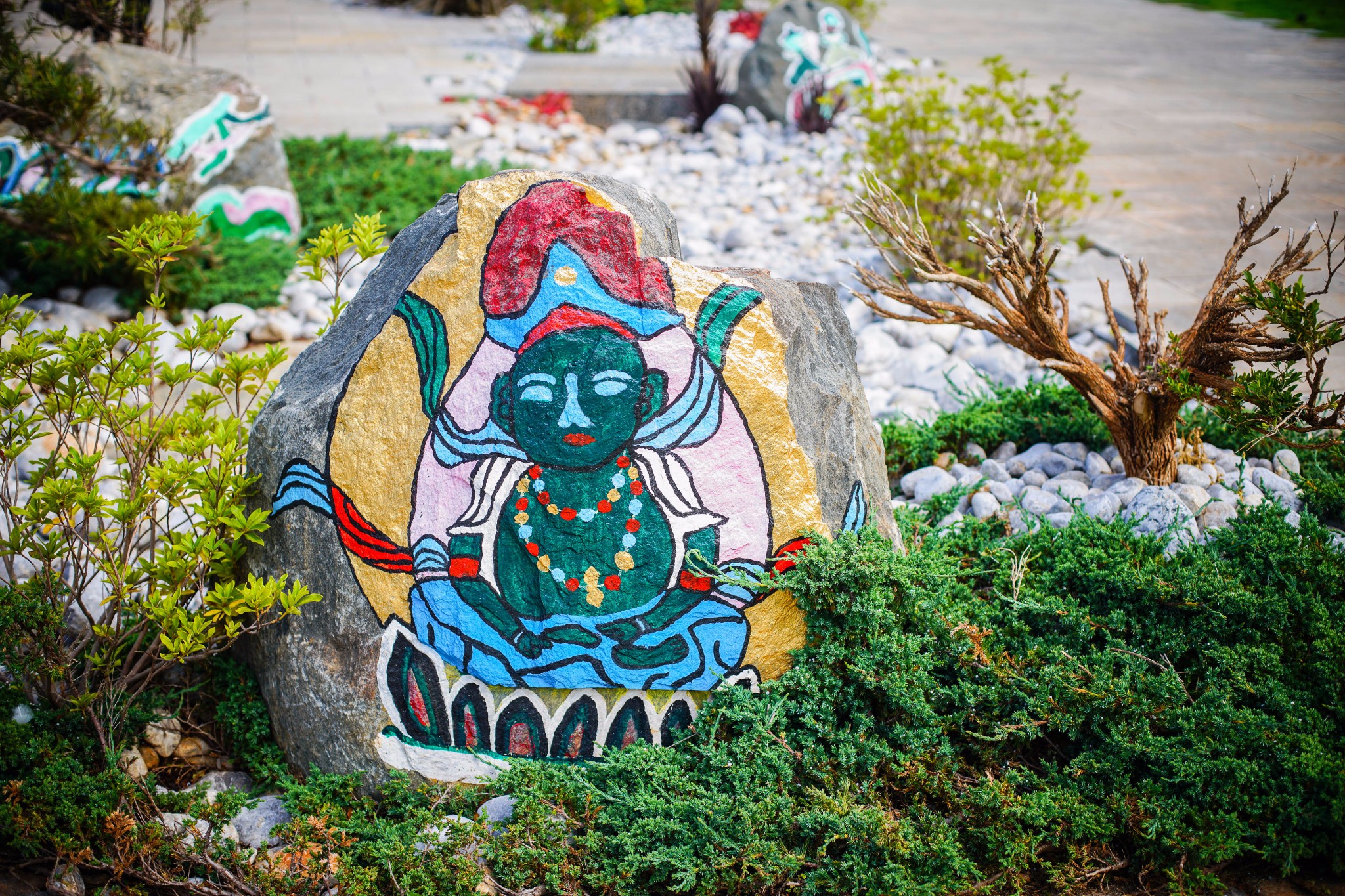 祭坛的中间是就一幅"青蛙巴格图",是纳西族