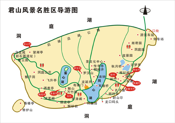 岳阳楼景区游览路线图图片