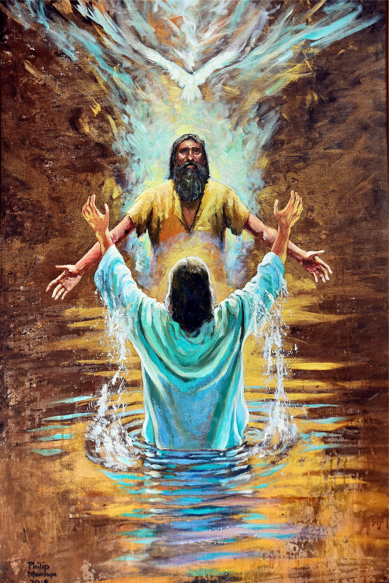 吃过午餐之后,我们来到相传当年耶稣在约旦河受洗的地方