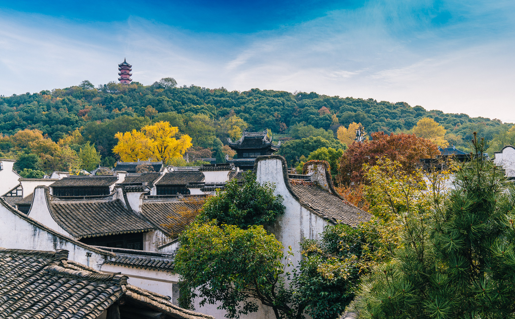 无锡最佳赏秋地,惠山古镇赏枫赏银杏最新地图_惠山古镇游记_途牛