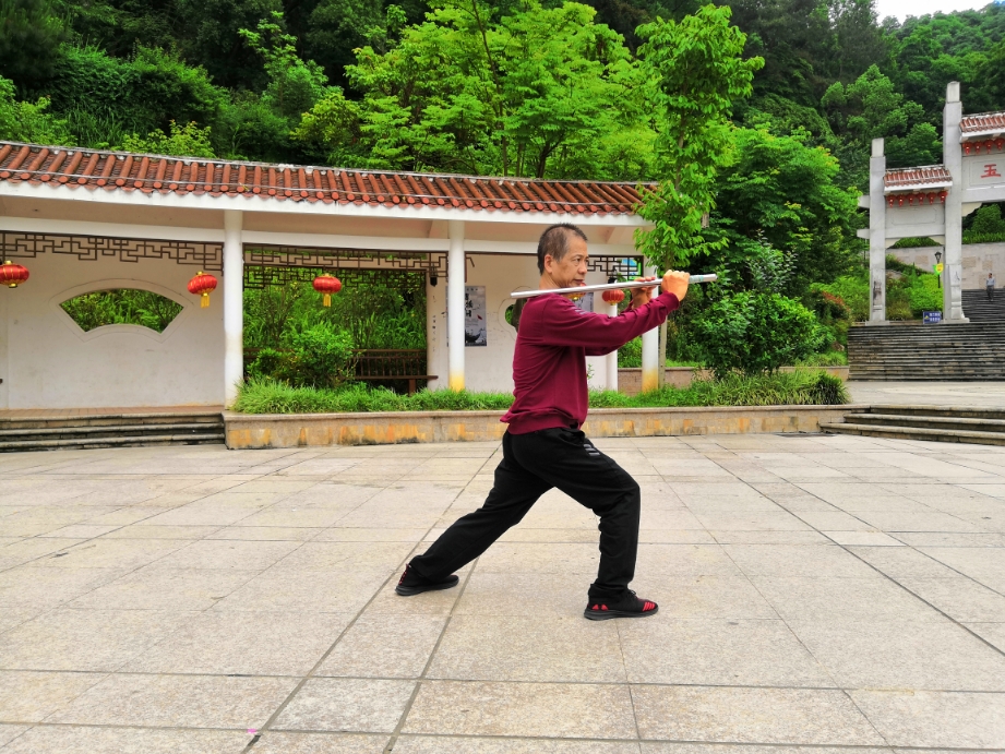 温习一遍陈氏太极鞭杆太极短棍46式