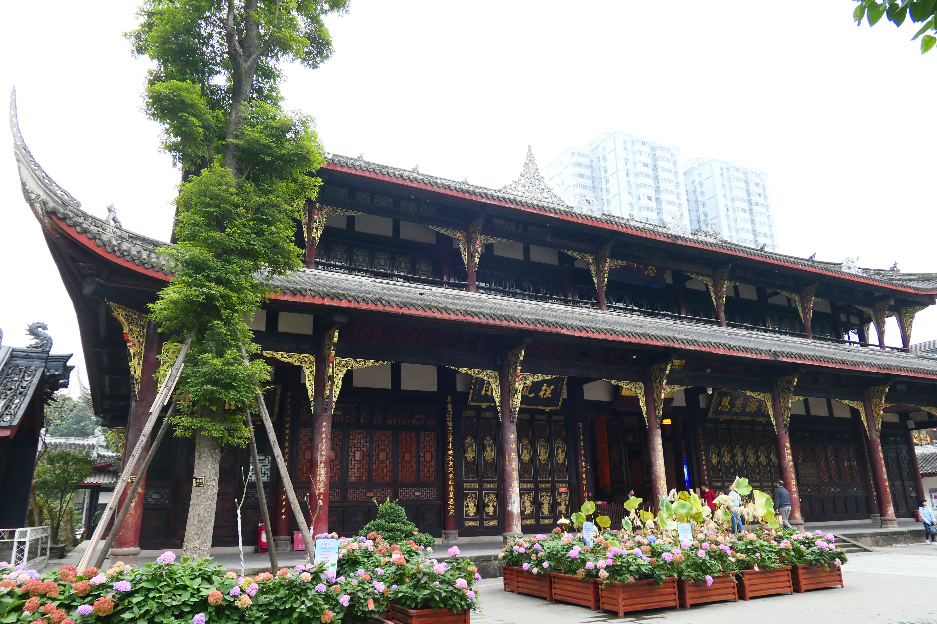 太古里商业街大慈寺里的创意经溜春熙路,太古里顺路就到了大悲寺,始建