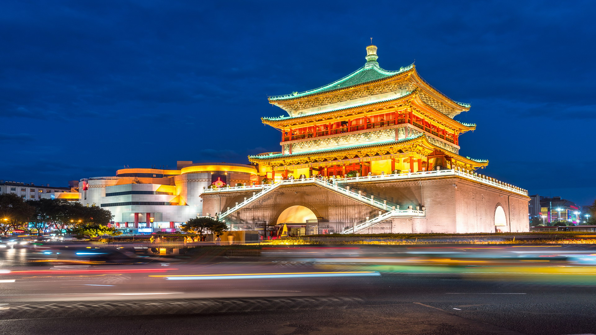 西安市钟鼓楼夜景