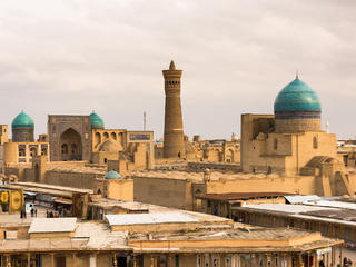 Kalon minaret and mosque in Bukhara, Uzbekistan 景点模块